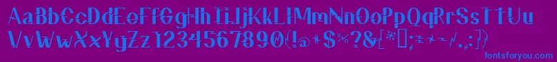 ZzzTop Font – Blue Fonts on Purple Background