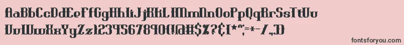 Шрифт BlackoninautBoldBrk – чёрные шрифты на розовом фоне