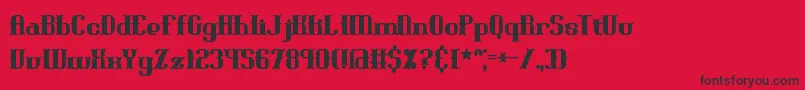 BlackoninautBoldBrk Font – Black Fonts on Red Background