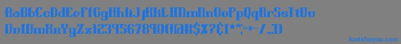 BlackoninautBoldBrk-Schriftart – Blaue Schriften auf grauem Hintergrund