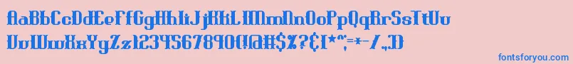 BlackoninautBoldBrk Font – Blue Fonts on Pink Background