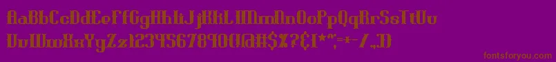 BlackoninautBoldBrk Font – Brown Fonts on Purple Background