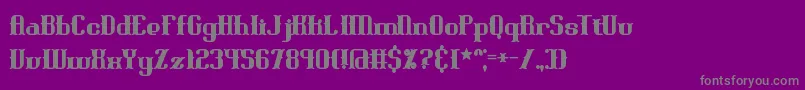 BlackoninautBoldBrk Font – Gray Fonts on Purple Background