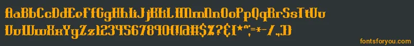 BlackoninautBoldBrk Font – Orange Fonts on Black Background