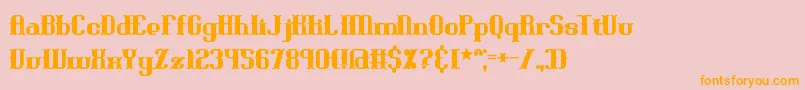 BlackoninautBoldBrk Font – Orange Fonts on Pink Background