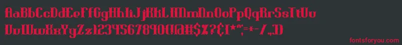 BlackoninautBoldBrk-Schriftart – Rote Schriften auf schwarzem Hintergrund