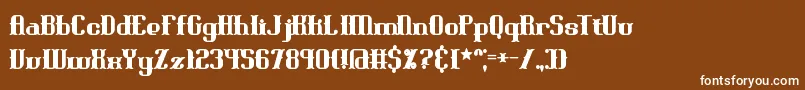 BlackoninautBoldBrk Font – White Fonts on Brown Background