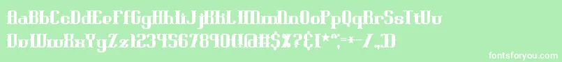 BlackoninautBoldBrk Font – White Fonts on Green Background