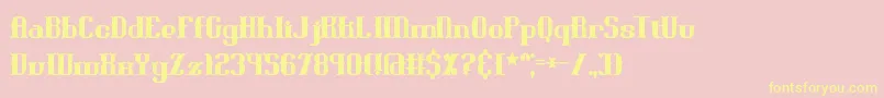 More about BlackoninautBoldBrk Font BlackoninautBoldBrk Font – Yellow Fonts on Pink Background