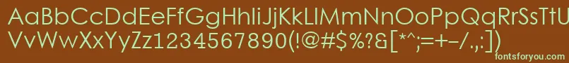 Шрифт LevenimMt – зелёные шрифты на коричневом фоне