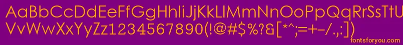 LevenimMt Font – Orange Fonts on Purple Background