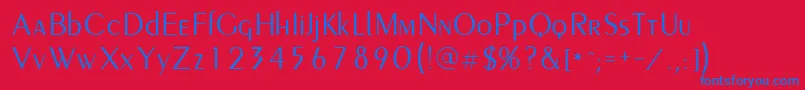 Peignot Font – Blue Fonts on Red Background