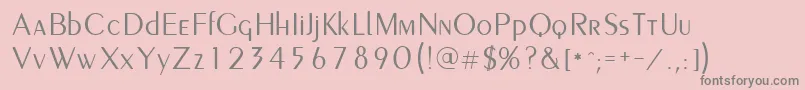 Lisätietoja Peignot-fontista Peignot-fontti – harmaat kirjasimet vaaleanpunaisella taustalla