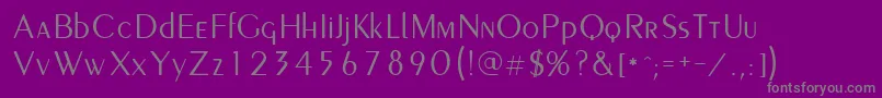 Peignot Font – Gray Fonts on Purple Background