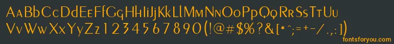 フォントPeignot – 黒い背景にオレンジの文字