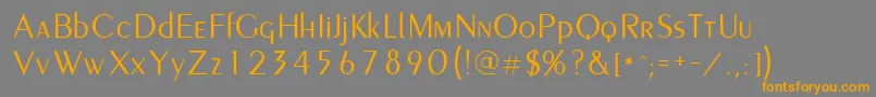 Peignot Font – Orange Fonts on Gray Background