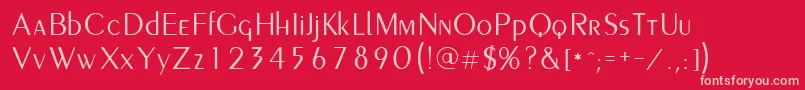 Peignot Font – Pink Fonts on Red Background