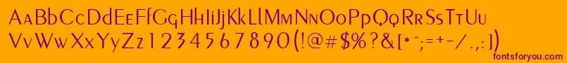 More about Peignot Font Peignot Font – Purple Fonts on Orange Background