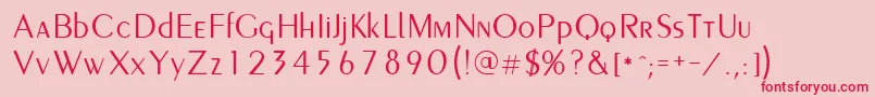 Peignot Font – Red Fonts on Pink Background