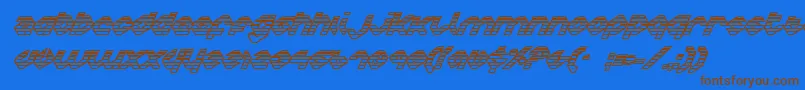 CharliesAnglesIogradient Font – Brown Fonts on Blue Background