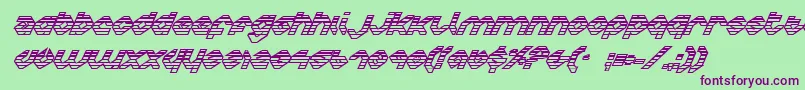 CharliesAnglesIogradient Font – Purple Fonts on Green Background