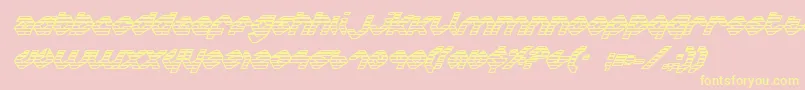 CharliesAnglesIogradient Font – Yellow Fonts on Pink Background
