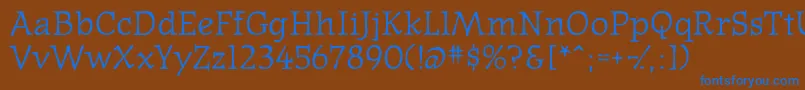 Westernpressssk Font – Blue Fonts on Brown Background