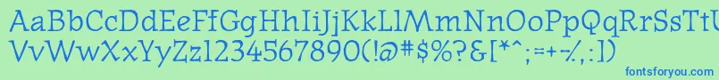 Westernpressssk Font – Blue Fonts on Green Background