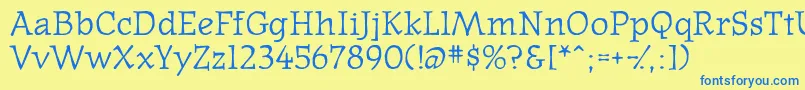 Westernpressssk Font – Blue Fonts on Yellow Background