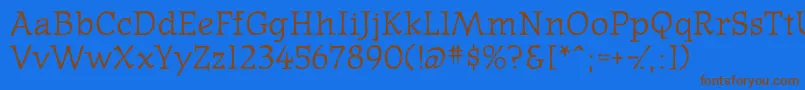 Westernpressssk Font – Brown Fonts on Blue Background