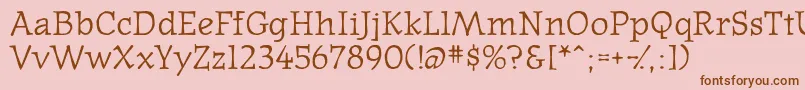 Westernpressssk Font – Brown Fonts on Pink Background