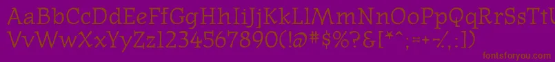 Westernpressssk Font – Brown Fonts on Purple Background