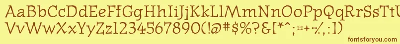 Westernpressssk Font – Brown Fonts on Yellow Background
