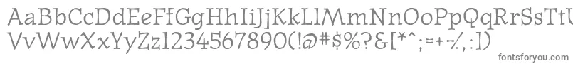 フォントWesternpressssk – 白い背景に灰色の文字