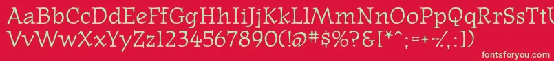 フォントWesternpressssk – 赤い背景に緑の文字