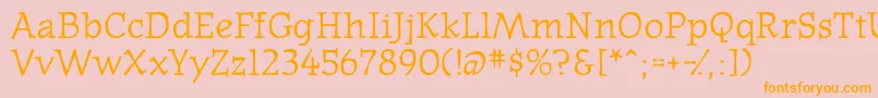 Westernpressssk Font – Orange Fonts on Pink Background