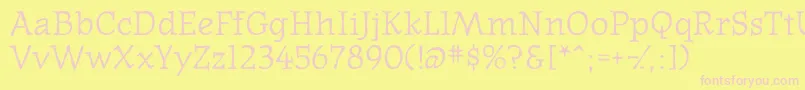 Westernpressssk Font – Pink Fonts on Yellow Background