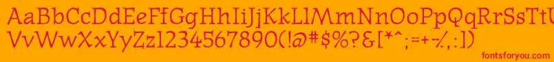 Westernpressssk Font – Red Fonts on Orange Background