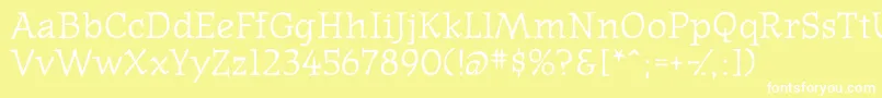 Westernpressssk Font – White Fonts on Yellow Background