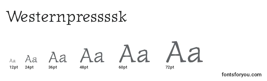 Westernpressssk Font Sizes