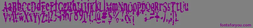 MegalomaniaX Font – Purple Fonts on Gray Background