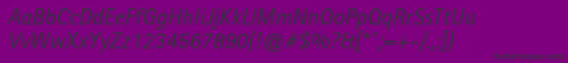 AgfarotissansserifItalic Font – Black Fonts on Purple Background