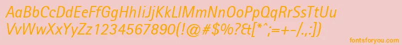 AgfarotissansserifItalic Font – Orange Fonts on Pink Background
