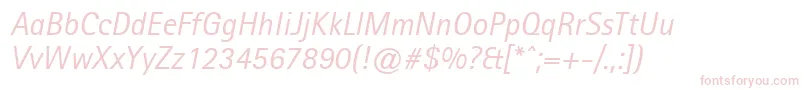 AgfarotissansserifItalic Font – Pink Fonts on White Background