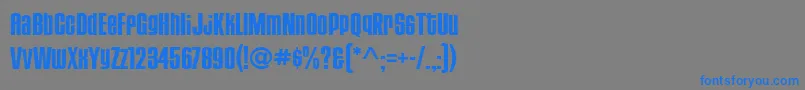 HousegothicBoldfour Font – Blue Fonts on Gray Background