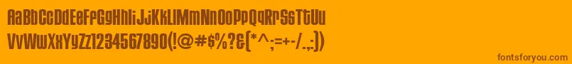 HousegothicBoldfour Font – Brown Fonts on Orange Background