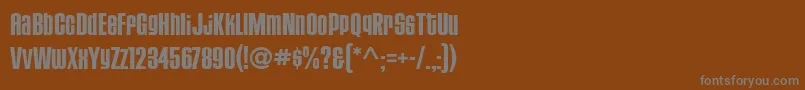 HousegothicBoldfour Font – Gray Fonts on Brown Background