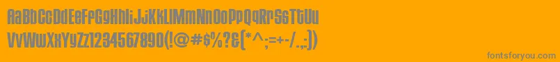 HousegothicBoldfour Font – Gray Fonts on Orange Background
