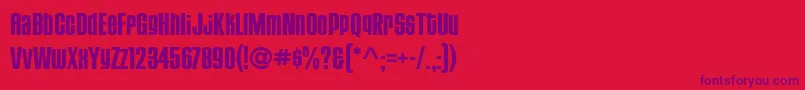 HousegothicBoldfour Font – Purple Fonts on Red Background