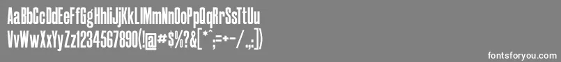 フォントCastlepressno2 – 灰色の背景に白い文字